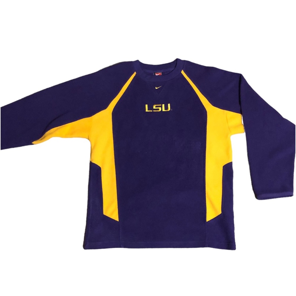 Nike Fleece Pullover Top LSU Tigers Purple & Gold Crew Neck Womens Size … - Picture 8 of 8